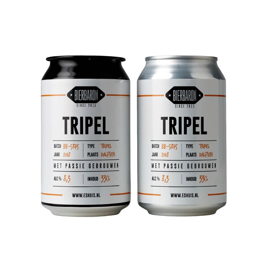 Duurzame etiketten stickers op blik