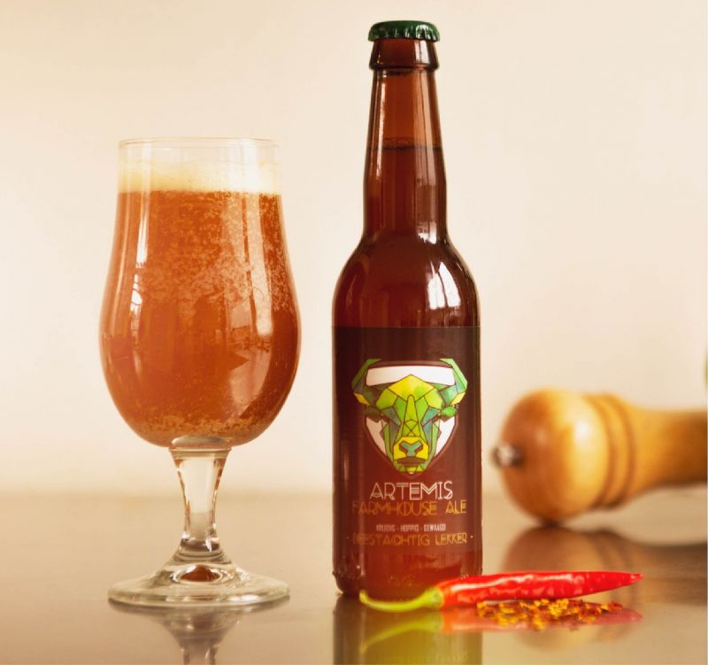 Mooi bieretiket van brouwerij Artemis