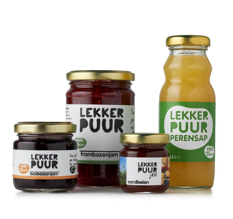 Etiketten op verschillende verpakkingen